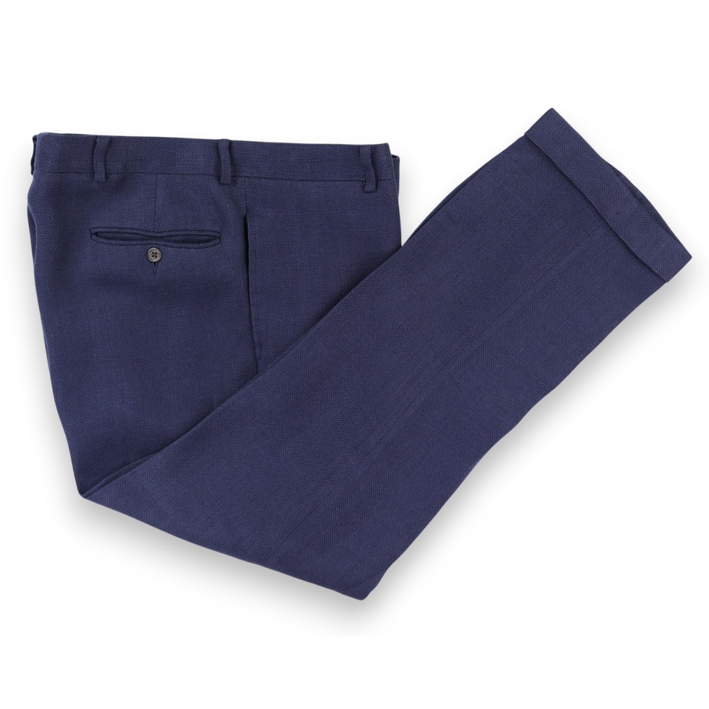 Polo Ralph Lauren Preston Linen Dress Pants Mens 36x31 Blue Hopsack Italy